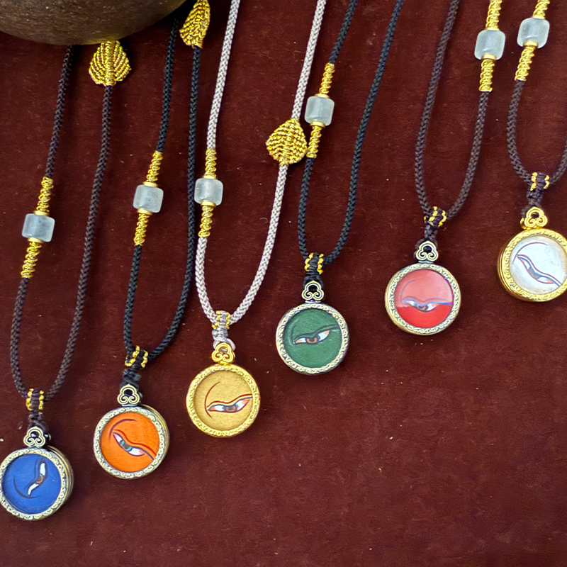 藏式吊坠手绘唐卡吊坠